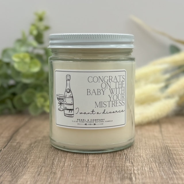 Congrats on the Baby with Your Mistress Candle