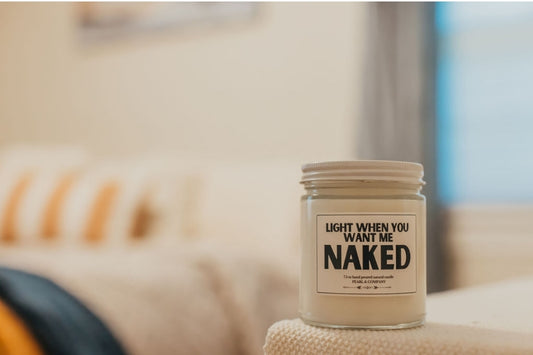 Pearl and Company Natural Candle, Light Me when You want me naked