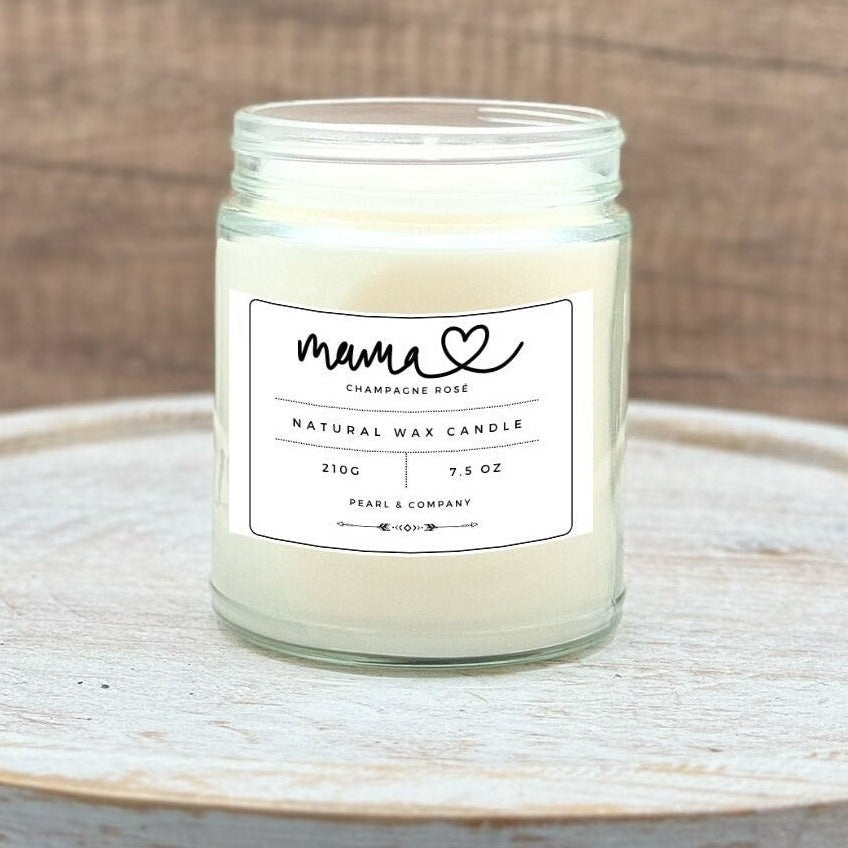 Mama 'Champagne Rosé scent - Mothers Day - Just For Her - Uplifting candle - Aromatherapy Candle - Hand poured natural candles