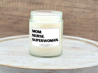 Mom Superwoman Candle