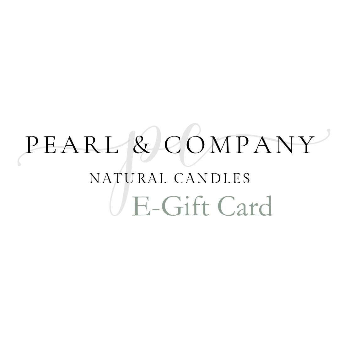 Pearl and Company E-Gift Card to online store. High Quality Hand Poured Candles based out of Western MA