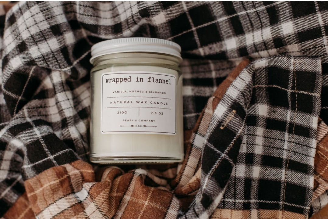 Wrapped In Flannel - Vanilla, cinnamon, nutmeg Candle