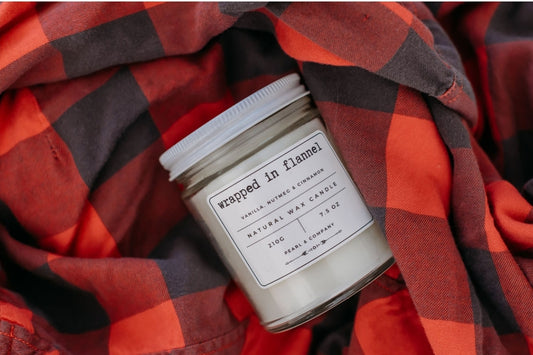 Wrapped In Flannel - Vanilla, cinnamon, nutmeg Candle